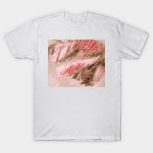 Abstract Oil Painting Pink Red Jade Green 11c7 T-Shirt